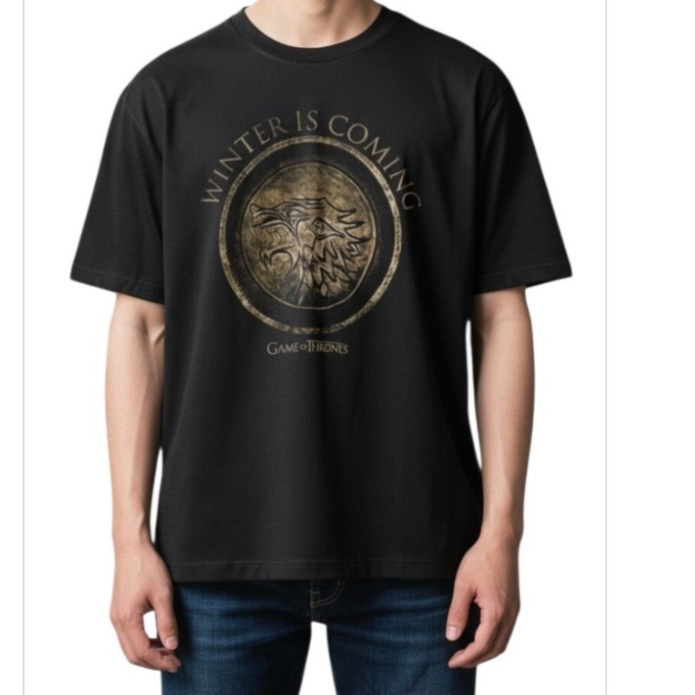 Game Of Thrones Black Short Sleeve T-Shirt Unisex Size Large